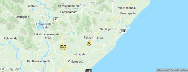 Tekkali, India Map
