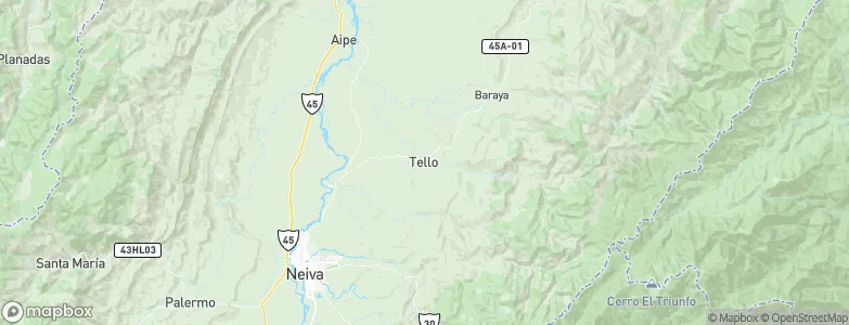 Tello, Colombia Map