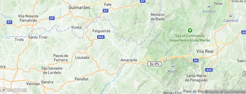 Telões, Portugal Map