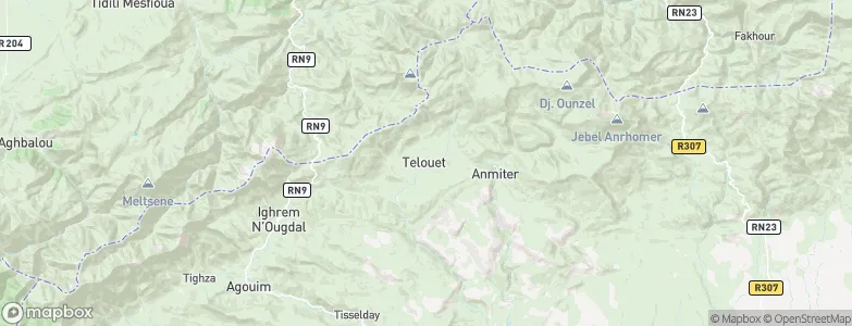 Telouet, Morocco Map