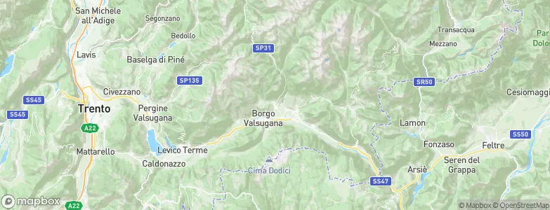 Telve, Italy Map