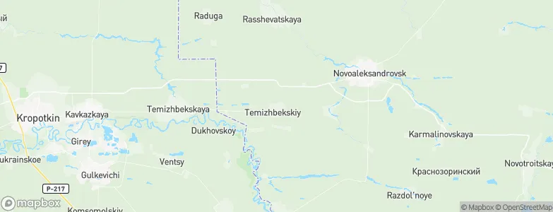 Temizhbekskaya, Russia Map