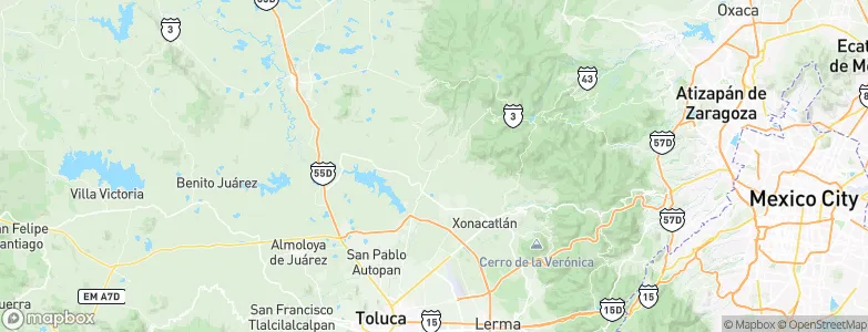 Temoaya, Mexico Map