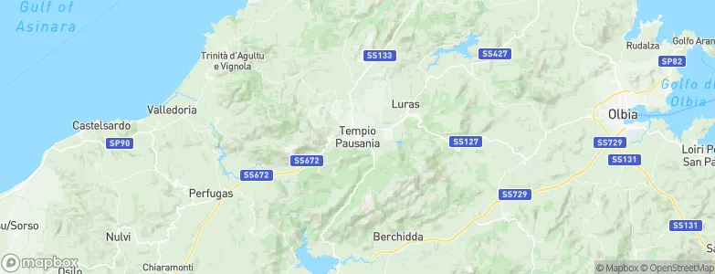 Tempio Pausania, Italy Map