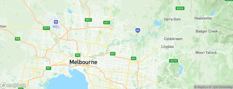 Templestowe, Australia Map