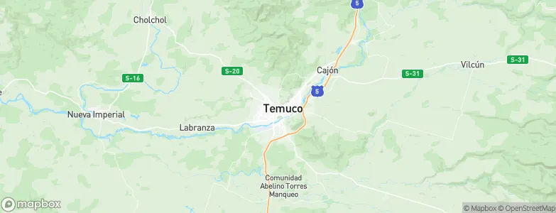 Temuco, Chile Map