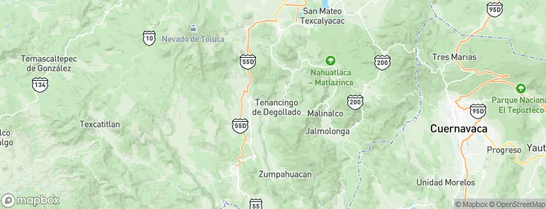 Tenancingo de Degollado, Mexico Map