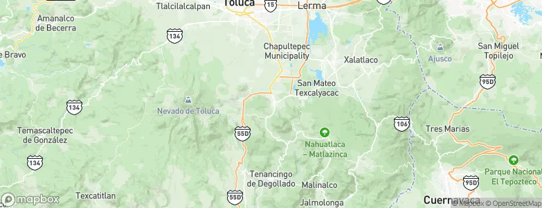 Tenango de Arista, Mexico Map