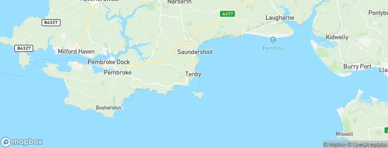 Tenby, United Kingdom Map