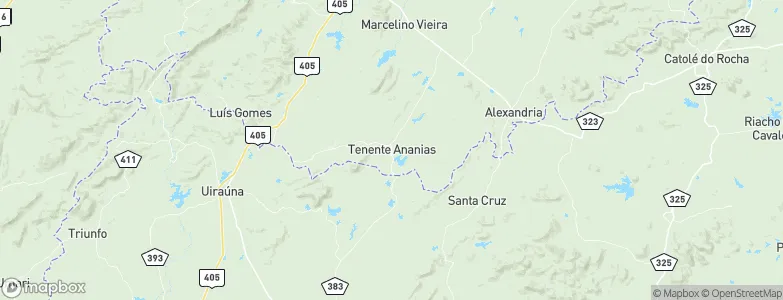Tenente Ananias, Brazil Map