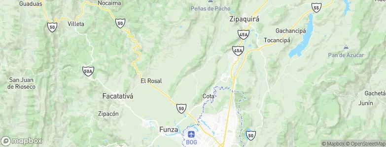 Tenjo, Colombia Map