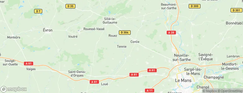 Tennie, France Map