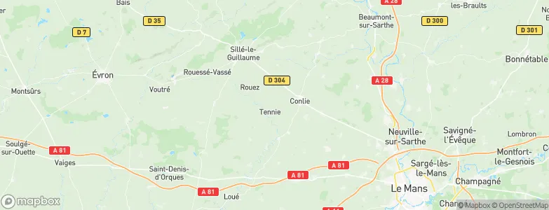 Tennie, France Map