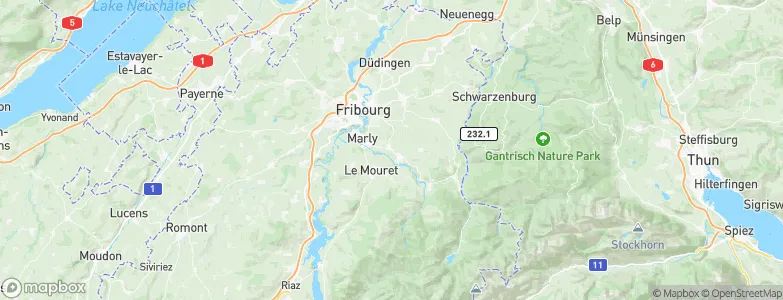 Tentlingen, Switzerland Map