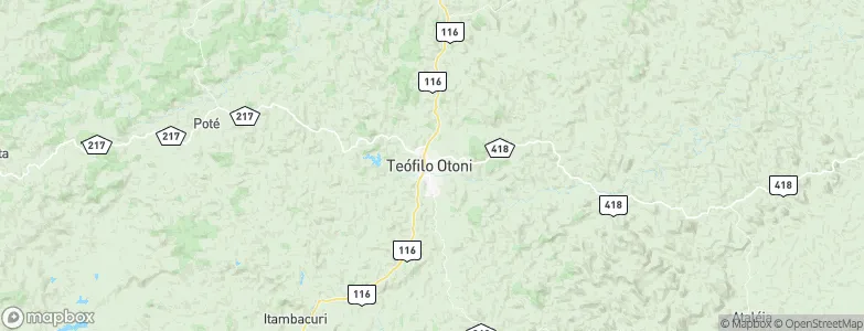 Teófilo Otoni, Brazil Map
