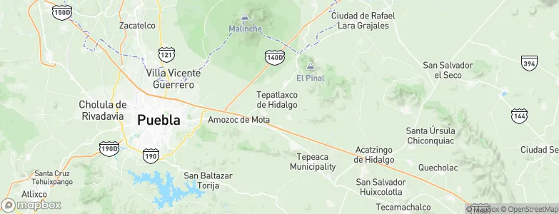 Tepatlaxco de Hidalgo, Mexico Map
