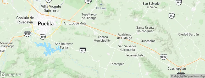 Tepeaca, Mexico Map