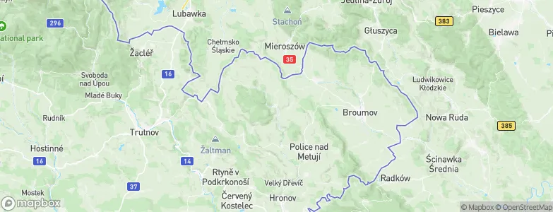 Teplice nad Metují, Czechia Map