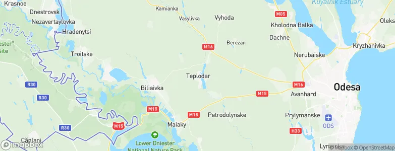 Teplodar, Ukraine Map