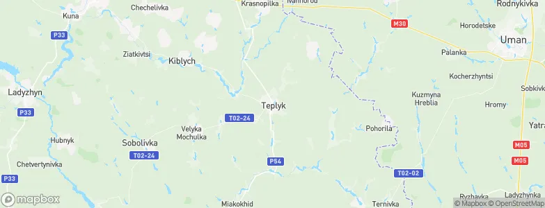 Teplyk, Ukraine Map