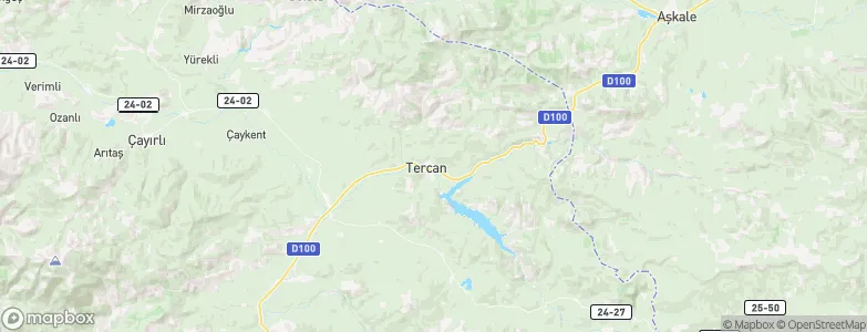Tercan, Turkey Map
