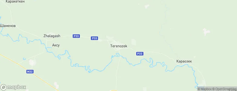 Terenozek, Kazakhstan Map