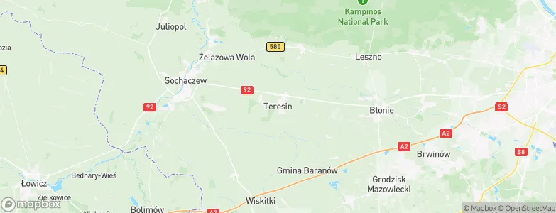 Teresin, Poland Map