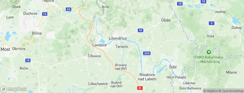 Terezín, Czechia Map