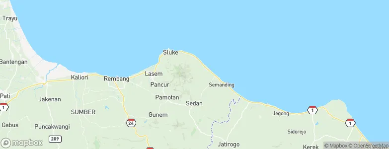 Terjan, Indonesia Map