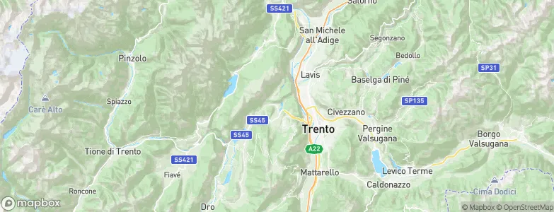 Terlago, Italy Map