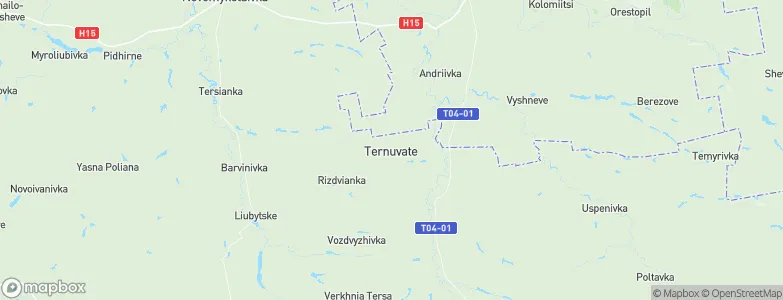 Ternuvate, Ukraine Map