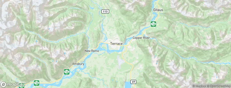 Terrace, Canada Map