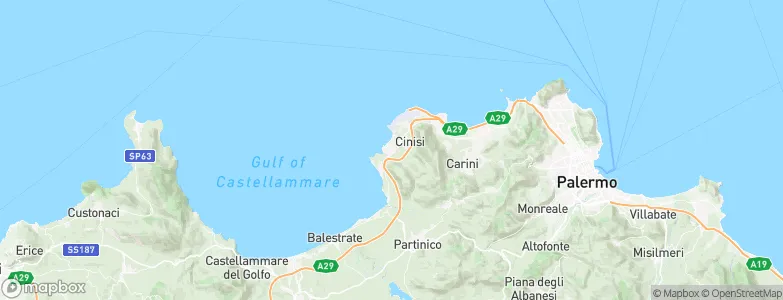 Terrasini, Italy Map