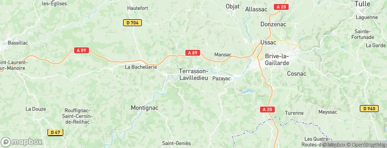Terrasson-Lavilledieu, France Map