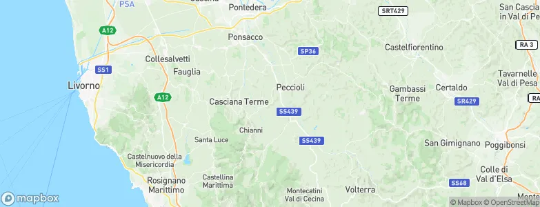 Terricciola, Italy Map