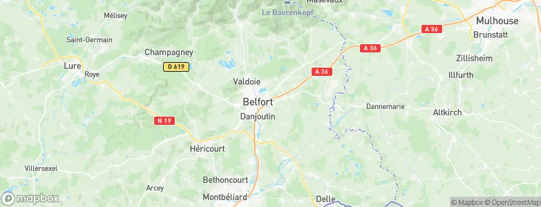 Territoire de Belfort, France Map
