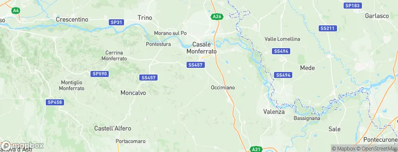 Terruggia, Italy Map