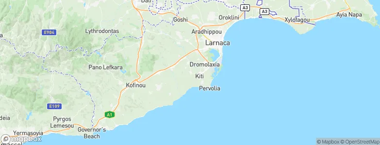 Tersefánou, Cyprus Map