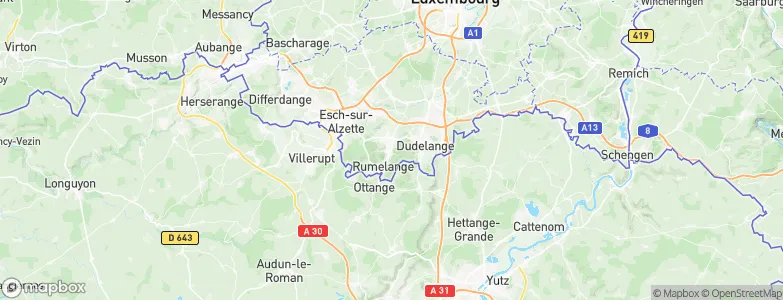 Tétange, Luxembourg Map