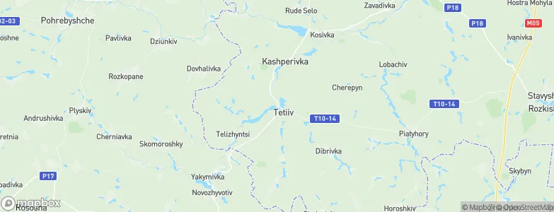 Tetiiv, Ukraine Map