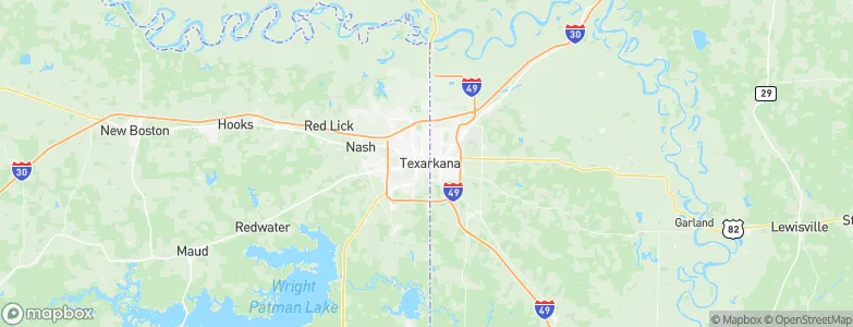 Texarkana, United States Map