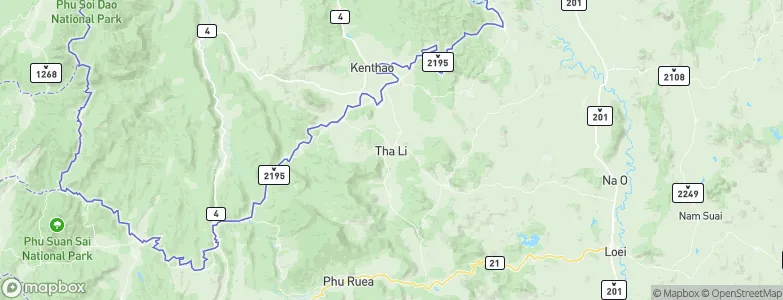 Tha Li, Thailand Map