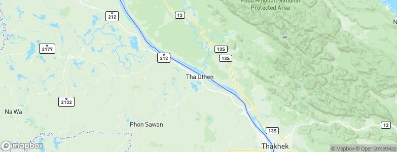 Tha Uthen, Thailand Map
