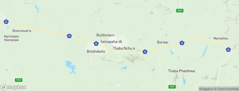 Thaba Nchu, South Africa Map