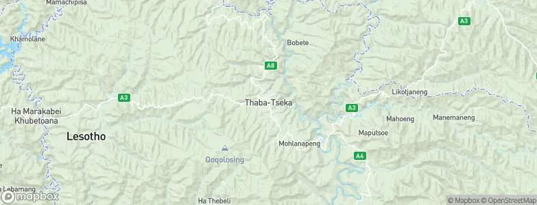 Thaba-Tseka, Lesotho Map