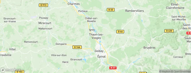 Thaon-les-Vosges, France Map