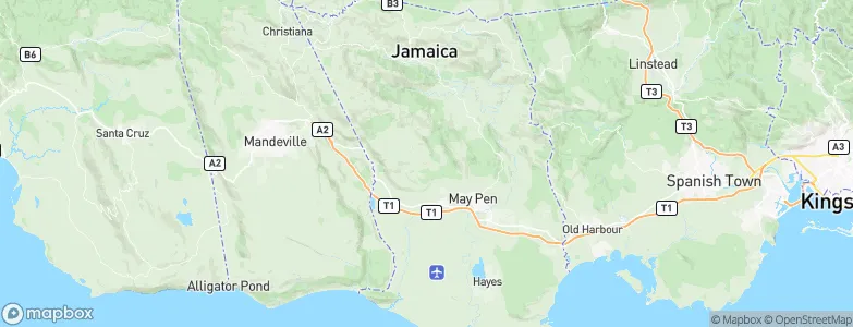 Thatch Pen, Jamaica Map