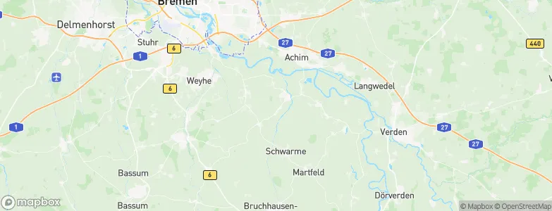 Thedinghausen, Germany Map