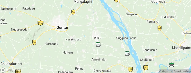 Thenali, India Map