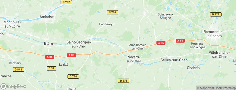 Thésée, France Map